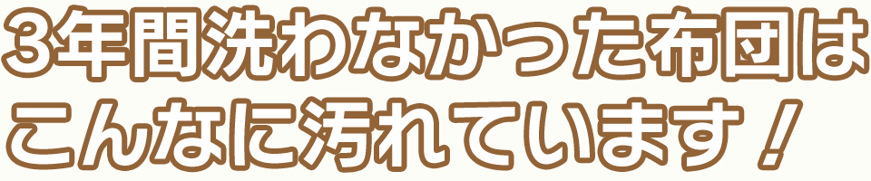 3年間洗わなかった布団はこんなに汚れています!
